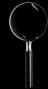 Stylized magnifying glass illustration
