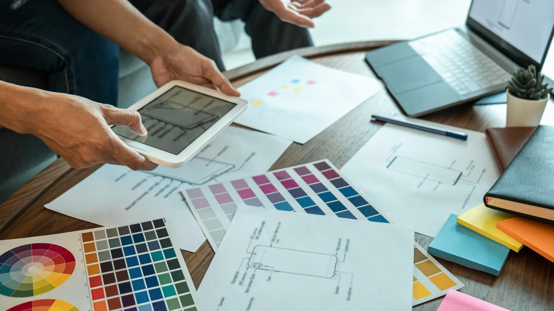 Modern collage showing the latest web design trends 2025 with immersive interfaces and AI