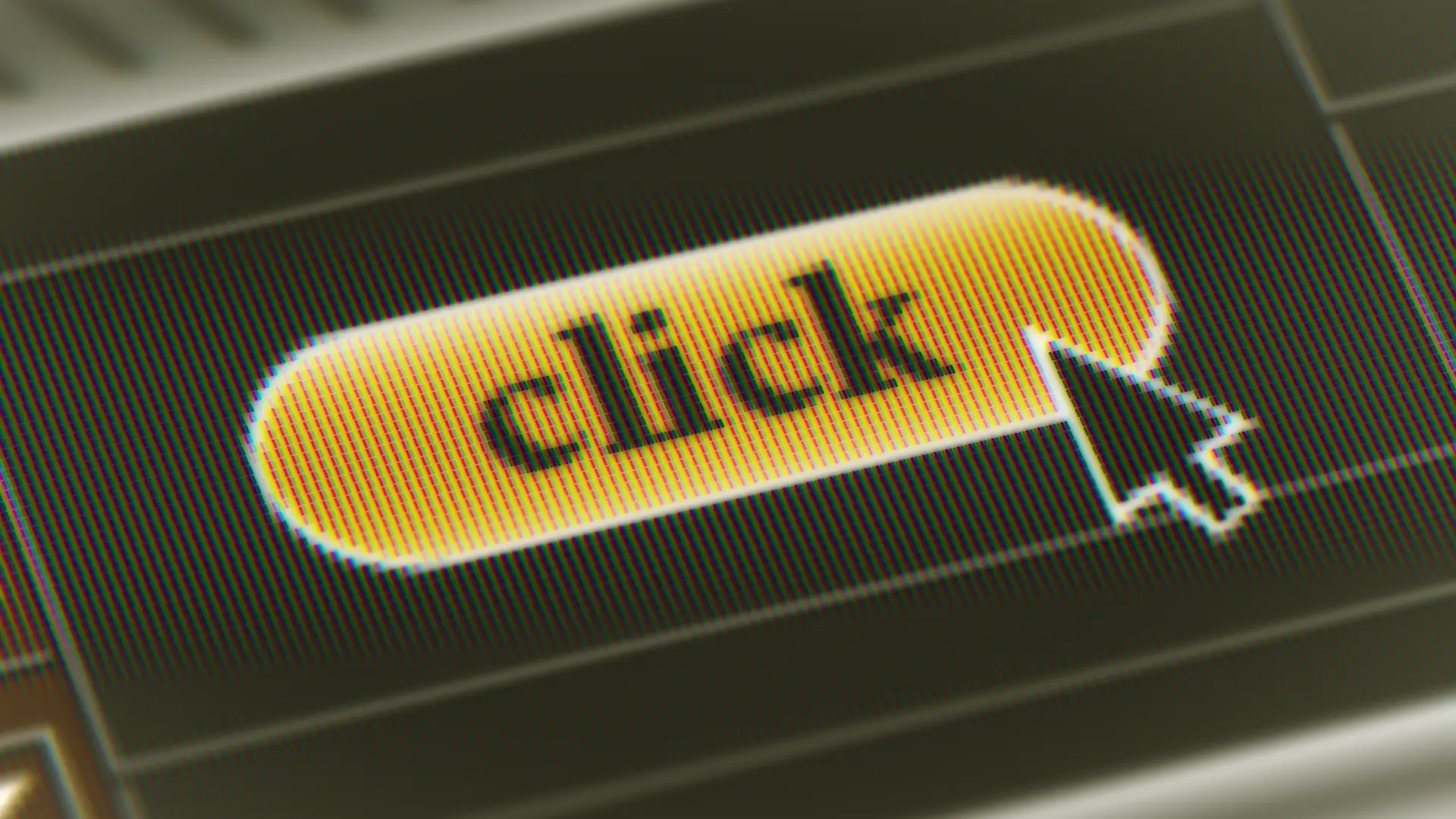 Button labeled 'click' with a mouse cursor pointing at it