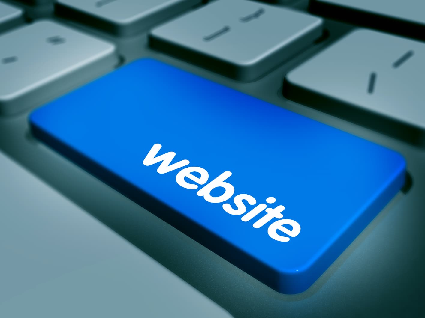 A keyboard with the enter key marked as website